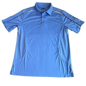 Golf Polo Shirt Mens XL Blue Black White Athletic Vented Polo